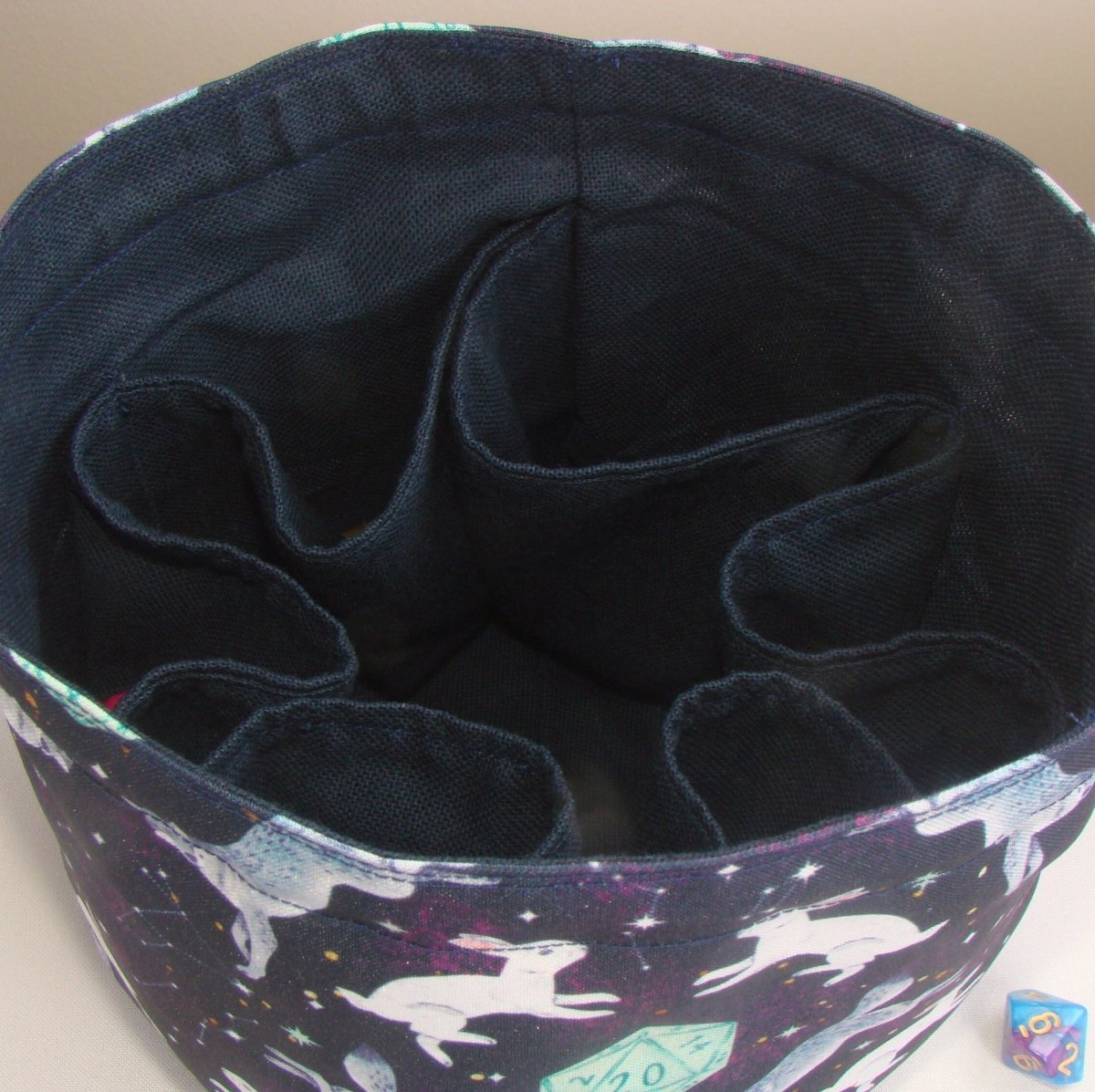 Wolf and rabbit dice bag and tray set - Game Fancy