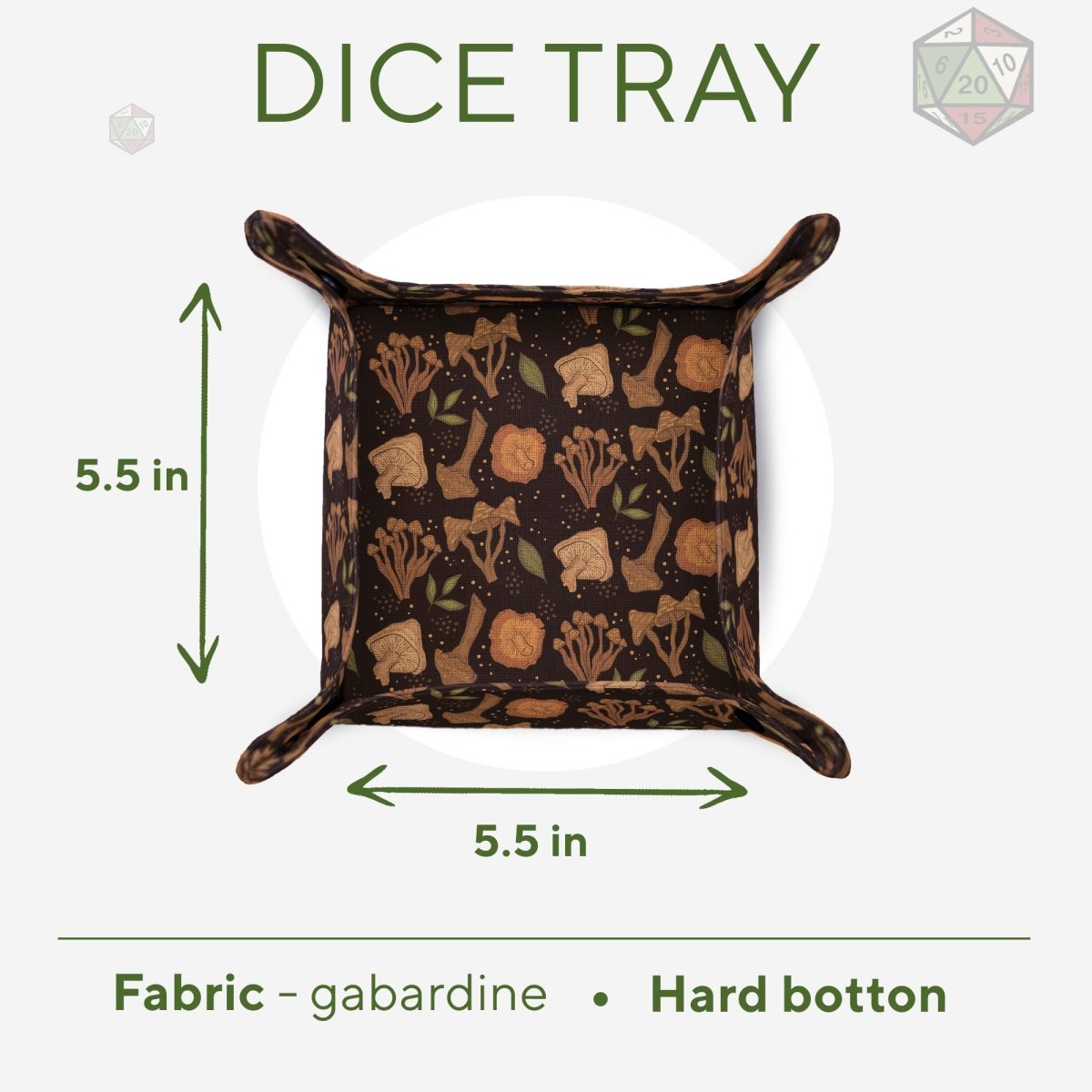 Woodland mushroom dice tray - Game Fancy